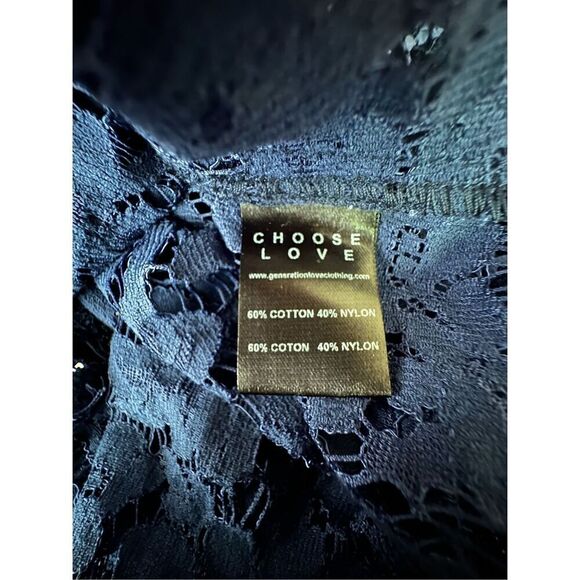 Generation Love Jada Lace Blouse in Navy Blue Size XS - Picture 9 of 10